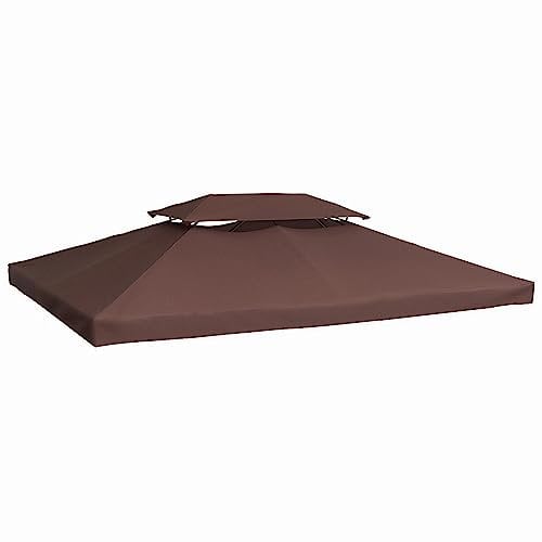 Telo Gazebo 3x4, con AIRVENT, MISURA UNIVERSALE, Tettuccio Di Ricambio, Pieghevole, Impermeabile, 180 g/㎡, Anti-UV, PL, Copertura Gazebo 3x4, Marrone