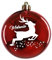 Weihnachtskugel Rentier mit Name Bedruckte aus Glas 8cm Wunschtext | Matt &Glänzend Personalisierte Christbaumkugel Groß | Weihnachten, Weihnachtsbaumschmuck | Kugeln (Glänzend, Rot)