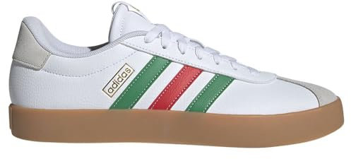 adidas Vl Court 3.0 Shoes Herren Schuhe, Cloud White Green Red, 40 EU