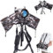 Kamera Regenschutz, Upgraded Transparent Window Design Kamera wasserdicht Schutzschild, Camouflage Nylon Kameras Rain Cover Kompatibel mit Canon Sony Nikon DSLR (Kamera+Objektiv < 180x140x230 mm)