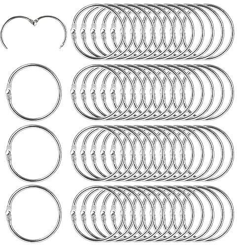 DAJAVE 150 Stück Bücher Ringe 30mm Binder Ring, Metall Binder Ringe Lose Blatt, Buchbinderinge, Bücher Ringe Loseblatt Verbinder für Fotoalbum Scrapbook Album Handwerk Papier Karten