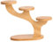 Wood Small Plant Stand 3 Tier Window Sill Plant Shelf Round Tabletop Plant Stand Space-saving Desktop Plant Table for Office/Bedroom/Dining Room/Study