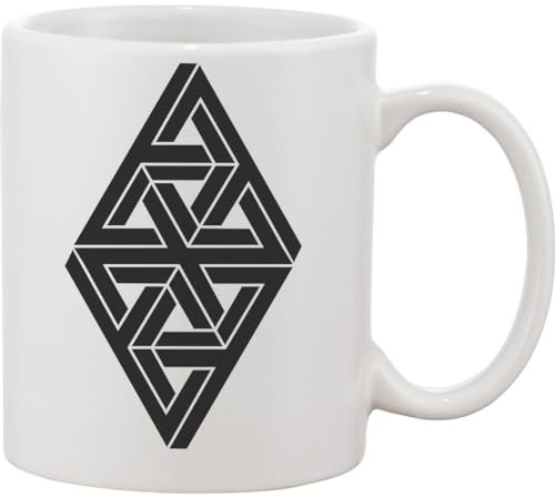Amazing Optical Illusion Figure Ceramic Mug White