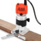 HINOPY Défonceuse électrique 800 W, 220 V - Fraiseuse à main en bois, Outil Bois, Fraiseuse a Lamelle avec base transparente