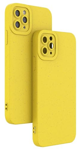 ERDARARIPRO Biodegradable Case Compatible with iPhone XS/X Friendly Case Cover Compostable Plastic-Free Made from Plants Zero Waste 5.8 Inch Yellow