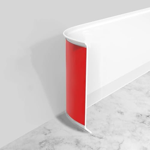 Weichsockelleiste Selbstklebend, 3 Meters PVC küchenabschlussleiste 10CM, Sockelleiste Selbstklebende für Küche und Badezimmer Weiß