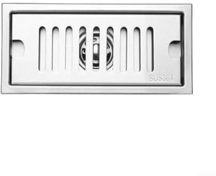 Automatischer Verschluss, Haarabfang, linearer Duschablauf aus Edelstahl (20 x 10 cm)