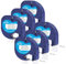 DOREE (6 Pack) 91221 91201 S0721660 Plastic White Band,12mm x 4m,Schwarz auf Weiß,kompatibel mit Dymo Letratag 91221,für Dymo Etikettenband Beschriftungsgerät für LT-100H,LT-100T,XM,XR,200B