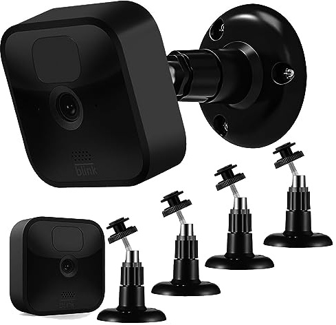 Blink Lot de 4 supports muraux réglables pour appareil photo (Blink Outdoor 3ª, 4ª Gen, Indoor, Mini 2, XT/XT2) Noir