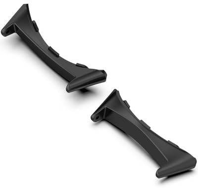 Miimall 2 Stück Armband Adapter Kompatibel mit Google Pixel Watch 3 45mm Edelstahl Anschluss, 22mm Edelstahl Band Adapter Connector Uhrenadapter für Google Pixel Watch 3 Zubehör,Schwarz