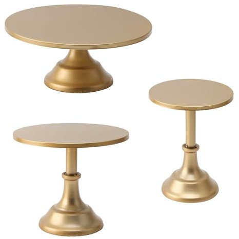 3pcs Cake Stands For Dessert Table Round Metal Cupcake Set Display Cupcake Stands, 8 10 12Afternoon Tea Stands Freely Adjustable Height Christmas Cake Candy Fruit Trays For Wedding Party Birthday