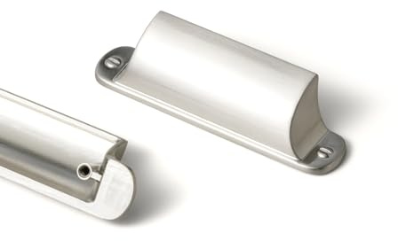 Goo-Ki 6 Pack Brushed Satin Nickel Cabinet Cup Pulls Bin Drawer Pull 2.52(64mm) c-c Kitchen Hardware,Modern Zinc Alloy Bar Cabinet Drawer Handles for Cupboard Wardrobe Bathroom,9628LN-64