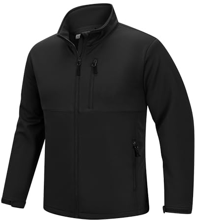 Outdoor Ventures Softshelljackor för män, vattentät, ventilerande vandringsjacka, windbreaker, lätt, sportjacka för löpning, cykel, camping