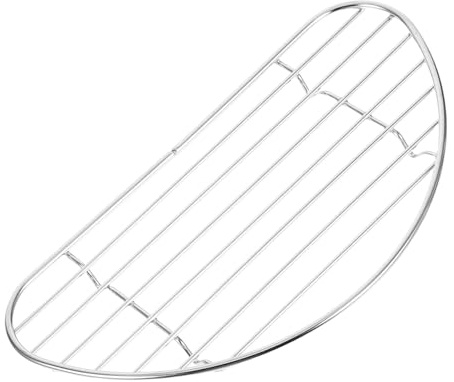 DECORNIJIA Halbrundes Grill und Backrost aus Edelstahl Multifunktionales Kühlgitter und Abtropfgestell für Gesünderes Kochen für Backofen und Grill