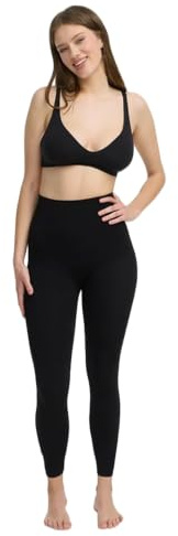 CFab Seamless Leggings Damen High Waist mit mittlerer Kompression | Figurformende Hose mit hohem Bund weichem Stretch und sanfter Bauchkontrolle für Alltag Reisen Freizeit und vielseitige Looks