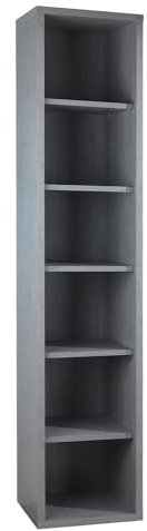 Regal Standregal Bücherregal | 6 Fächer | Grau | Betonoptik | BxHxT: 44x217x36 cm