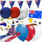130-teiliges Dekoset * AUSTRALIEN * für eine Länder-Party // mit Wimpelkette + Flaggen + Lampion + Luftballons + Luftschlangen + Konfetti // Deko Dekoration Mottoparty Abschiedsparty