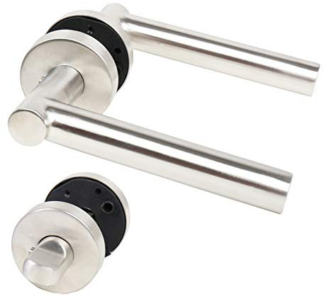 Türdrücker Türklinke Türbeschlag Edelstahl matt gebürstet Modell Ute (WC - Bad)