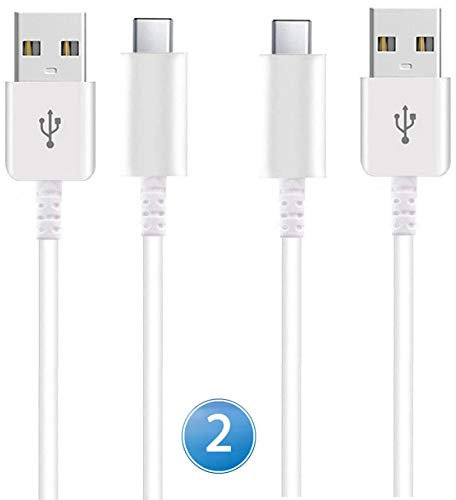 ino 2X Typ-C 100 cm Kabel USB-C Daten und Ladekabel für Samsung Galaxy A90 A80 A74 A70 A71 A56 A55 A51 M51 A42 A41 A40 A32 A31 M31s A30 A33 A34 M30 s A21s A25 A13 A14 A16 S21 S22 S23 FE S24 S25 S20FE
