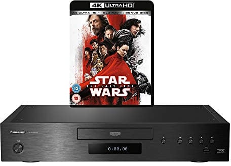 Panasonic DP-UB9000 MULTIREGION for DVD Blu-ray Player Bundle with Star Wars The Last Jedi Ultra HD 4K Blu-ray Disc