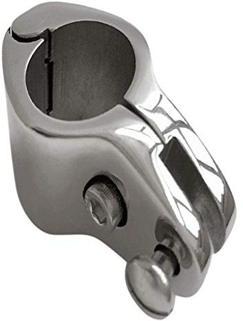 Almencla Edelstahl Φ 22mm Rohrklemme Rohrschelle Sattelklemme Rohrhalter Rohrbefestigung für Boot, Jacht