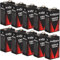 kraftmax 10x 9V Block Lithium Hochleistungs- Longlife Batterien für Rauchmelder/Feuermelder - 10 Jahre Batterie Lebensdauer