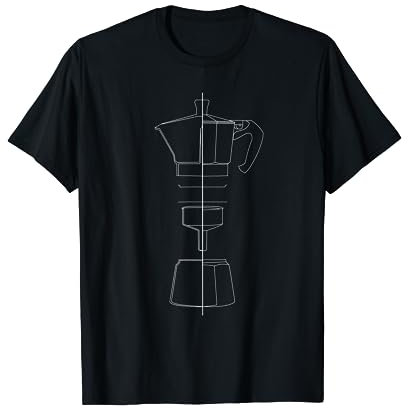 Camiseta del café | Moka Express Cafetera Italiana Espresso Camiseta