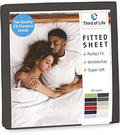 Premium Spannbettlaken 90x200 cm I Aus natürlicher und weicher Baumwolle I Das atmungsaktive Bettlaken BENE ist fussel- & faltenfrei I Designed in Germany I Jersey Bettbezug I 20 cm Höhe, 90x200cm