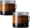 Espresso Shot Glasses,2 Pack 75ml Heat-Resistant Glass Measuring Cup Double-mouthed Ounce Cup Jugs for Coffee Milk Wine Liquid Measurement Concentrated Cup
