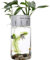 MUMUCW Kreative Aquarium kleine selbstreinigende ökologische Büro Desktop Mini Glas 2L 360 ° Aquarium mit Power Filter
