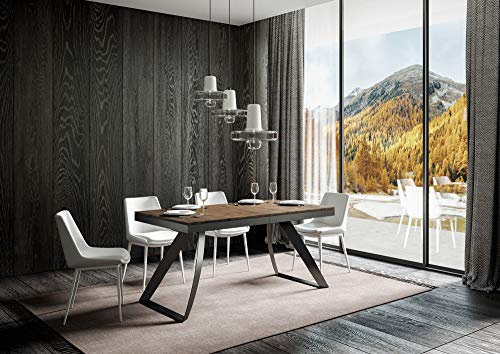 Tisch Proxy Evolution Nussbaum 90 x 160 ausziehbar 420 Gestell anthrazit