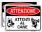 Joffreg Cartello Attenti al Cane in Alluminio,18 x 25 cm,Facile da installare,per Uso Interno o Esterno,Resistente UV,Resistente alle intemperie,2 pz