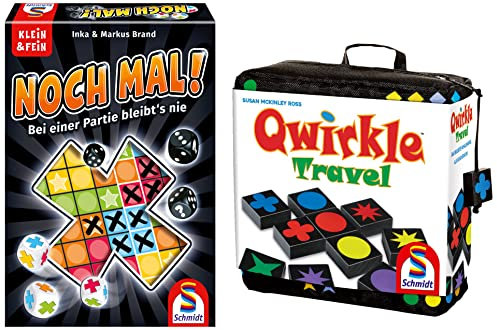 Schmidt Spiele 49270 Qwirkle Travel, Spiel des Jahres 2011 als Reisespiel & 49327 Noch mal!