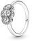 PANDORA Drei Steine Vintage-Ring in Sterling-Silber mit Zirkonia, Gr. 54, 190049C01-54