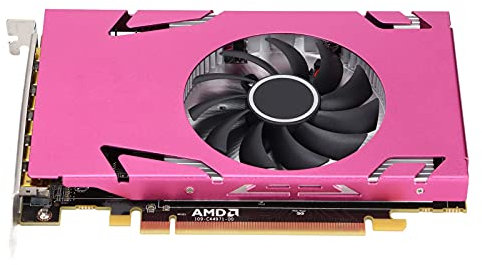 Grafikkarte, R7 350 Single-Slot-Grafikkarte mit Sechs Bildschirmen, 4 GB GDDR5 (128 Bit) Videospeicher Grafikkarte, 6 -DP-Anschlüsse, PCI-Express 3.0 X 16, für