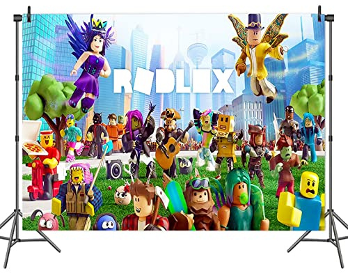 Robllox Hintergrund, Robllox Fotohintergrund für Kinder, Geburtstag Hintergründe, Foto Fotografie Kulisse, Geburtstag Party Dekoration Deko, für Kind Jungen Mädchen, 1.5 x 1m
