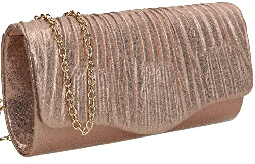 SwankySwans Women's Alice Clutch Bag, Rose Gold