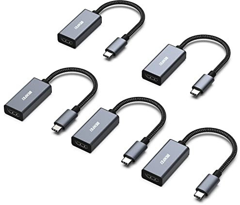 BENFEI USB C to HDMI Adapter, 5 Pack USB Type-C to HDMI Adapter [Thunderbolt 3 Compatible] with MacBook Pro 2021/2020/2019, MacBook Air/iPad Pro 2019, Samsung Galaxy S10/S9 and More