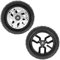 2 Stück Mach1 200x40mm Big Wheel Kickscooter Air Luft Reifen-Set mit Bremsscheibe inklusive Kugellager + Spacer - Cityroller Ersatz Rollen 8x2.0-5
