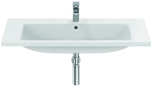 Ideal Standard - i.life B Waschbecken Top 101 cm mit offenem Mittelloch für Armatur und Überlaufloch, Möbel und Siphon separat erhältlich, weiß