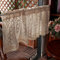 Shabby Chic Spitze Schiere Kurze Vorhänge,Rustikale Bauernhaus Häkelvorhänge Scheibengardinen für Küche Cafe, 1 Panel (Size : W150xH45cm/W59xH18inch)