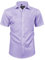 siliteelon Herren Kurzarm Helles Lila Business HemdenKurzarm mit Tasche Freizeithemd Hemd Regular fit Business Männer Hemd Sommer Herren Kurzarm Bügelleichte Oberteile-M