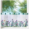 heimtexland ® Scheibengardine Blumen Gardine Digitaldruck HxB 45x120 Fensterdekoration Oekotex Typ789 Blumenwiese Grün Violett