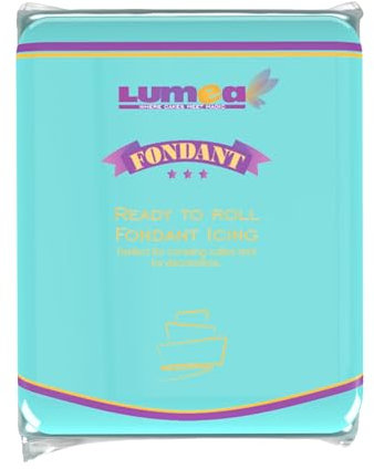 Dekozauber24 Premium Fondant, 500g, Rollfondant, in 17 Farben, weich und biegsam, essbar, Tortendeko Kuchen Deko (Himmelblau)