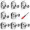 Juego de rodillos de 23 mm para puerta de ducha superior e inferior (4 superiores y 4 inferiores) (23 mm-8 piezas) (doble 23 mm-8 piezas)