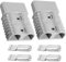 2 Stück Praktischer Schneller Kabelstecker, 120A Hochstrom Kabelverschraubung, Batterieanschluss für Schnellanschluss, für Auto, Wohnwagen, Wohnmobil (grau)