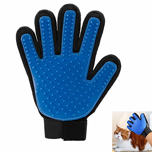 ZHIHUITL Guante de Aseo para Mascotas,Guante Quitapelos Mascota,Guante para Animales domésticos,Guante de Masaje para Mascotas,para Gatos y Perros con Pelo Largo y Corto