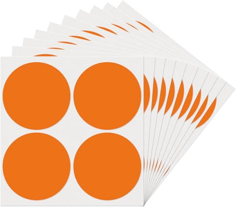 YIKIADA Orange Runde 100 mm Punktaufkleber Selbstklebende Markierungspunkte Wasserdicht Klebepunkte Aufkleber Kleine Farbkodierung Etiketten 40 Stück