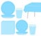 69 pièces Bleu Clair Vaisselle Jetable,Comprend Assiettes Carton Jetable Tasses Serviettesr en Papier et Nappe,Kit Decoration Anniversaire Fêtes Pique-niques Mariage Noël,Biodégradables,Recyclable