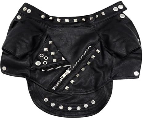 Schwarze Lederjacke Für Hunde, Herbst Und Winter, Warme Hundejacke, Kleidung, Französische Bulldogge, Labrador, Chihuahua, Mopsjacke, Outdoor, Winddicht, Wasserdicht, Haustierjacke, Kleidung